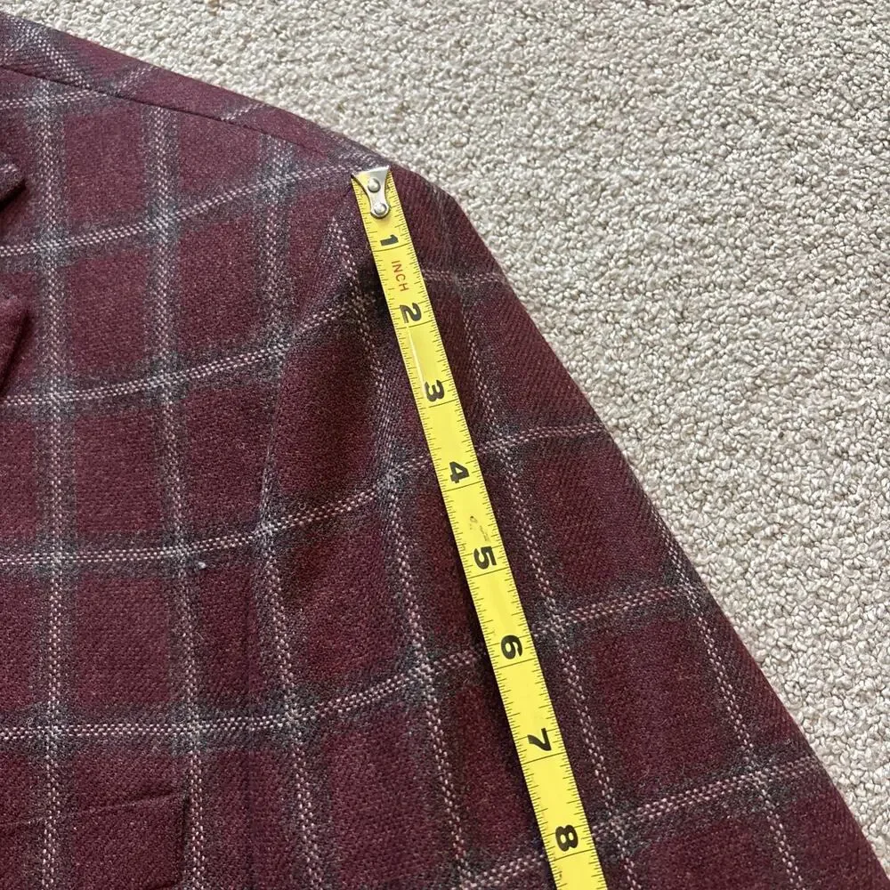 John Cena David Alan Dormeuil Woodland Blazer Mens Wool Two Button England Red